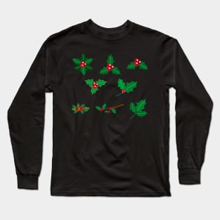 Christmas Holly Berries Long Sleeve T-Shirt